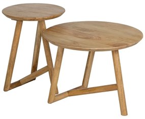 Кръгла странична масичка от масивно манго ø 40 cm Mao – Ixia