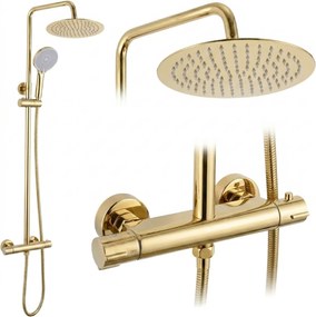 Душ комплект без чучур с термостат Rea Lungo Gold