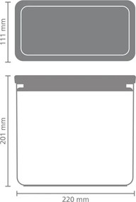 Кутия за съхранение Brabantia Tasty+ Stackable 1008875, 3.5 л, Силиконово уплътнение, Без BPA, Тъмносив