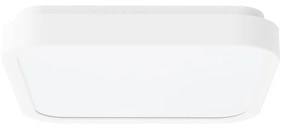 RABALUX Samira, indoor square white plastic ceiling lamp, 48W, with shade: 3150lm, without shade: 4800lm, 4000K, 42x42cm, H6cm,