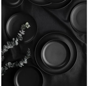 Комплект за хранене 18 части черен/порцелан