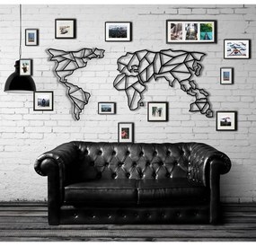 Метална декорация за стена Карта, 60 x 130 cm - Bystag