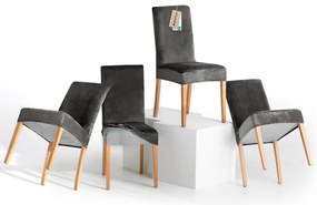 Сиви ластични покривала за стол в комплект от 4 бр. 48 cm Sento – Restilo