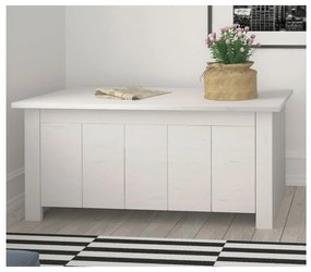 Бяла ракла от масивен бор 100x45 cm Bertram – Støraa