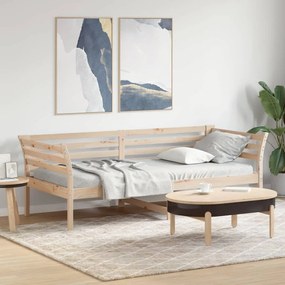842866 vidaXL Дневно легло без матрак, 80x200 см, борово дърво масив
