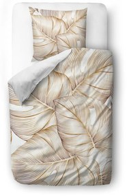Спално бельо от памучен сатен , 140 x 200 cm Golden Leaves - Butter Kings
