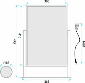 Огледало LED LUMI White 30x40cm
