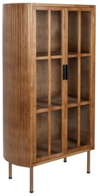 Витрина от масивно каучуково дърво в естествен цвят 80x140x38 cm Yaz – White Label