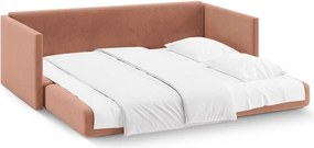 Розов кадифен сгъваем диван 209 cm Shannon – Cosmopolitan Design