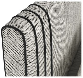 Светлосиво тапицирано двойно легло с място за съхранение 180x200 cm Musca – Maison de Rêve