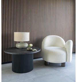 Тъмнокафява кръгла масичка за кафе от декор от топола ø 80 cm Boavista – House Nordic