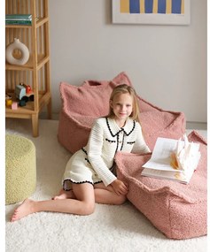 Розов детски пуф от букле Square – Wigiwama