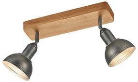 Прожектор в тъмносив и естествен цвят 11x33 cm Delhi – Trio