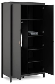 Черен гардероб 102x199 cm Madrid - Tvilum