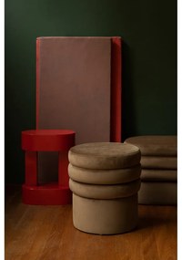 Кафява кадифена табуретка Aditi – Dutchbone