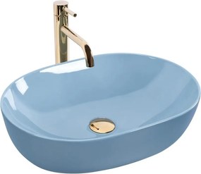 REA-U6620 - Мивка за плот LISA 35x49 см керамика/блестящо синя