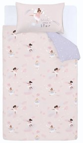 Розово-лилаво двойно детско спално бельо 200x200 cm Dancing Fairies – Catherine Lansfield