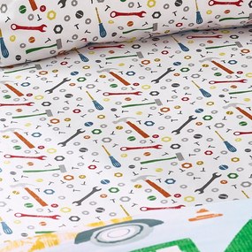 Еластичен двоен детски чаршаф 135x190 cm Digger Dreams – Catherine Lansfield