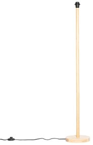 Рустикална подова лампа дърво без абажур - Mels