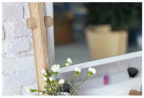 Бяла тоалетка с чекмедже и огледало Leno - Ragaba