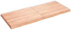 363967 vidaXL Плот за маса светлокафяв 140x60x(2-6) см обработен масивен дъб