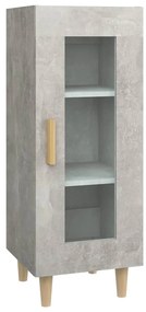 812397 vidaXL Сайдборд, бетонно сив, 34,5x34x90 см, инженерно дърво