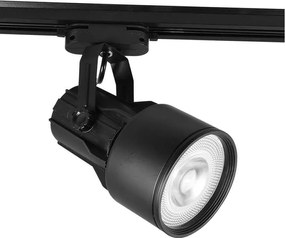 Спот за релсов монтаж TECHNO, черен, 1хE27