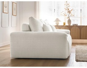 Бял шенилов диван 264 cm Ivane – Bobochic Paris