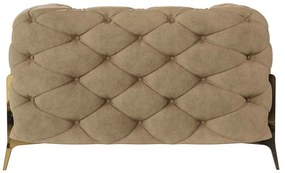 Светлокафяво кадифено кресло Chelsea Bis – Ropez