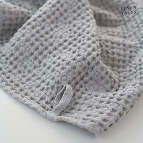 Светлосива кърпа за баня 100x140 cm Honeycomb - Linen Tales