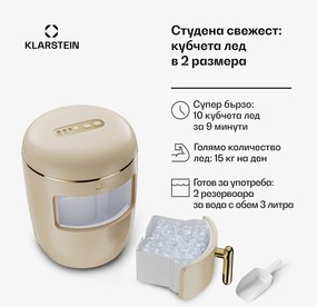 Klarstein Passau машина за ледени кубчета 2 размера 15 кг/24 ч Автоматично почистване