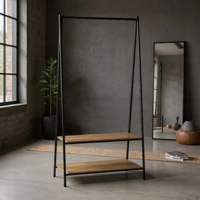 Свободностоящ стелаж за дрехи с рафтове - 80 x 40 x 160 cm