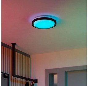 Eglo 300684-LED RGBW Димируемо таванно осветително тяло MALERAMARA-Z LED/14W/230V черно/златно + дистанционно управление