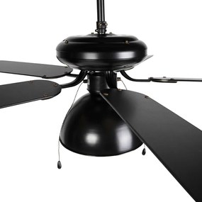 Вентилатор за таван черен с бежово 130 см с въже - Mistral Magna