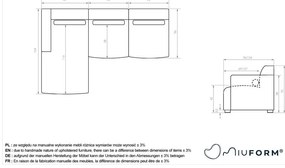 Сив ъглов диван (ляв ъгъл) Flex Felix – Miuform