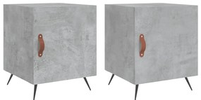 827509 vidaXL Нощни шкафчета 2 бр бетонно сиво 40x40x50 см инженерно дърво