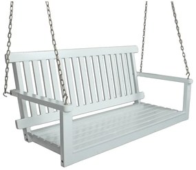 Бяла дървена градинска люлка Augusta - Garden Pleasure
