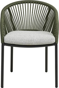 Зелен градински стол метален/подплатен Novella – House Nordic