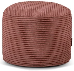 Пуф от рипсено кадифе в тухлен цвят Mini – SLOWDOWN