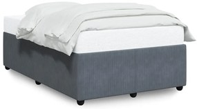 3285001 vidaXL Рамка за легло без матрак, тъмносива, 120x200 см, кадифе