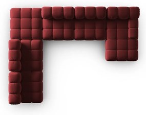 Червен кадифен диван 379 cm Bellis - Micadoni Home