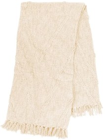 Кремава памучна покривка за двойно легло 250x260 cm Sahara - Tiseco Home Studio