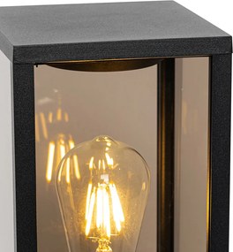 Външна стоеща лампа черна с дим 40 см IP44 - Charlois