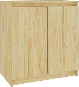 833097 vidaXL Страничен шкаф, 60x36x65 см, борово дърво масив