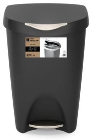 Черно пластмасово кошче за боклук с педал 50 l Brim – Umbra