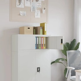 339717 vidaXL Шкаф за папки светлосив 90x40x40 см стомана