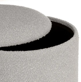 Светлосива табуретка от букле – Casa Selección