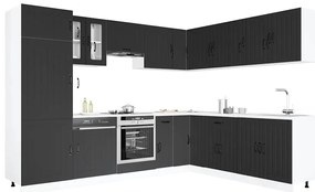 3314982 vidaXL Комплект кухненски шкафове от 14 части Lucca, инженерно дърво