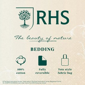 Двойно удължено памучно спално бельо 230x220 cm Serenity Garden – RHS