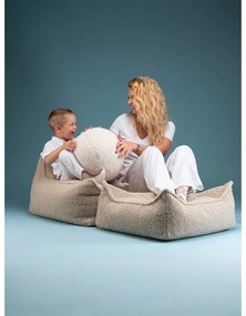 Светлокафяв детски пуф от букле Square – Wigiwama